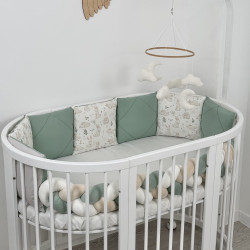 Cotton bed linen set "Bunnies Green"